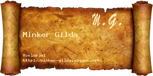 Minker Gilda névjegykártya